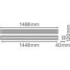 LINEAR INDV D 1500 48W/4000K DALI LEDV