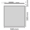 PANEL PFM 600 DALI 36W/3000K LEDV