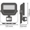 FLOOD LED PFM 10W/3000K SYM 100 S WT LEDV