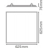 PANEL 600 RECESSED MOUNT FRAME LEDV