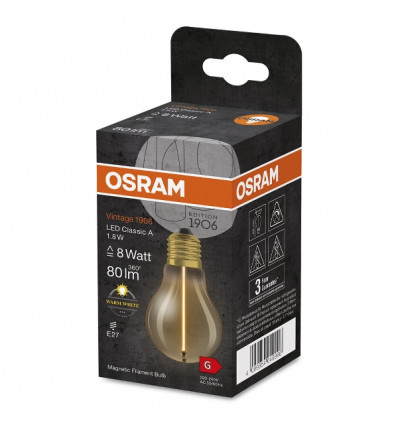 Vintage 1906 Cla A 8 Fil Mag 1,8W 827 Gold E27 - 1906 FILAMENT-MAGNETIC STYLE