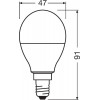 LED Retrofit RGBW lamps with remote control 40 FR 5.5 W/2700K E14