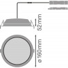 DOWNLIGHT ALU DALI 150 14 W 4000 K IP44/IP20 WT