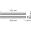 LINEAR IndiviLED DIRECT/INDIRECT THROUGH-WIRED 1200 42 W 3000 K TH