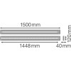 LINEAR IndiviLED DIRECT/INDIRECT SENSOR 1500 56 W 3000 K S