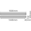 LINEAR IndiviLED DIRECT/INDIRECT DALI SENSOR 1500 56 W 3000 K S