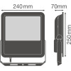 FLOOD LED 70W/6500K BK 100DEG IP65